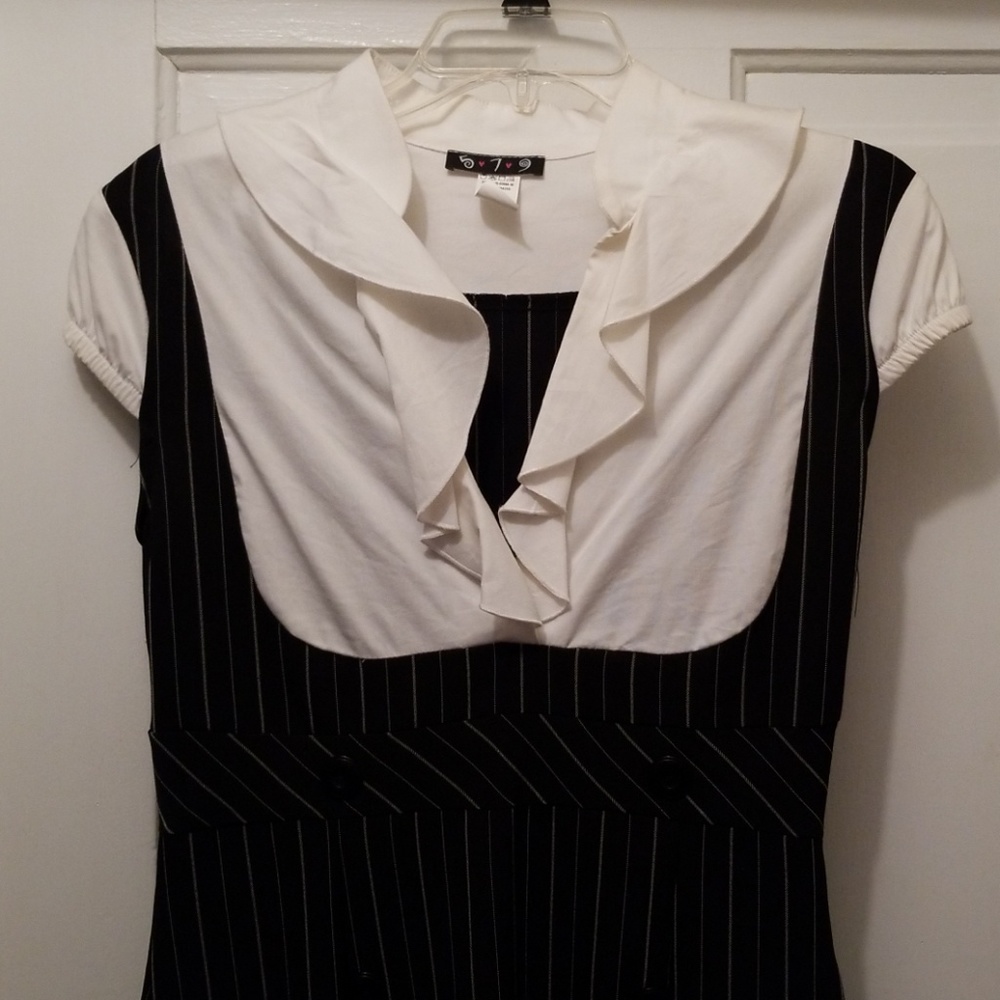 Pinstripe mini dress